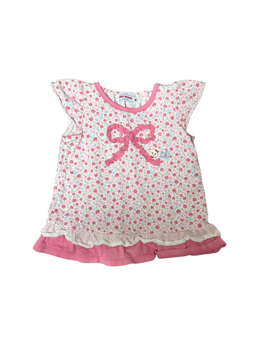 A Pink Short Sleeve Tops from Miki House in size 12-18M for girl. (Front View)