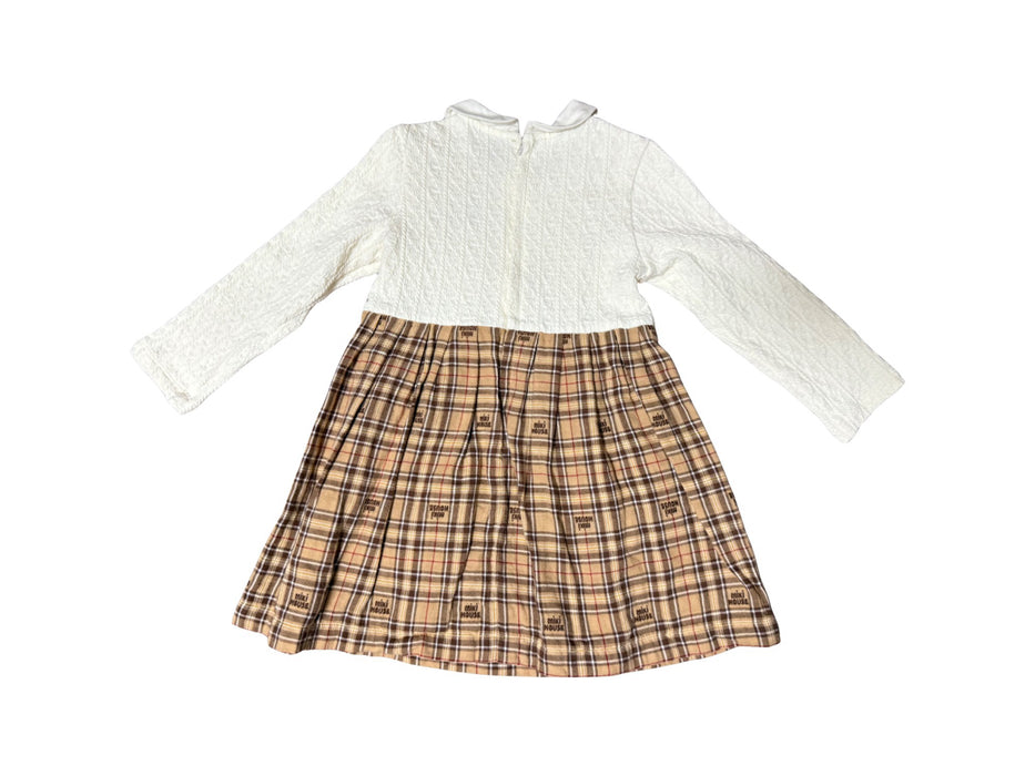 A White Long Sleeve Dresses from Miki House in size 2T for girl. (Back View)