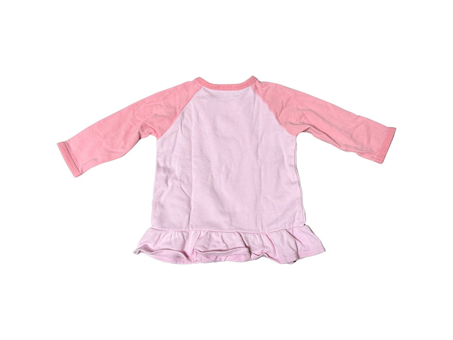 A Pink Long Sleeve Tops from Miki House in size 12-18M for girl. (Back View)