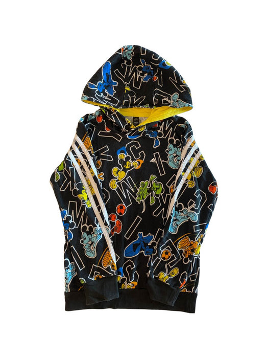 A Black Hooded Sweatshirts from Adidas in size 6T for neutral. (Front View)