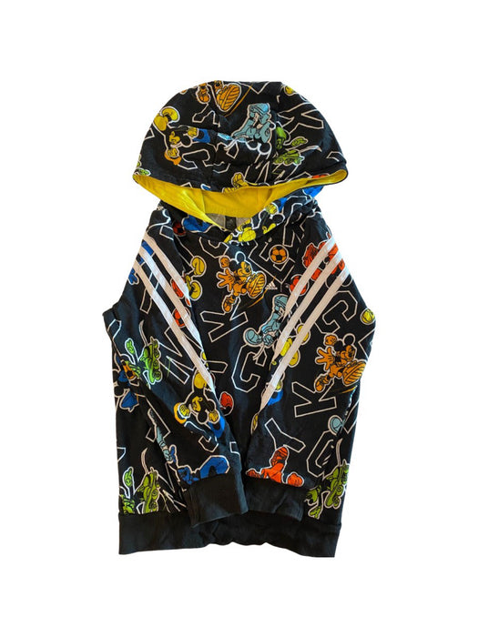 A Black Hooded Sweatshirts from Adidas in size 8Y for boy. (Front View)