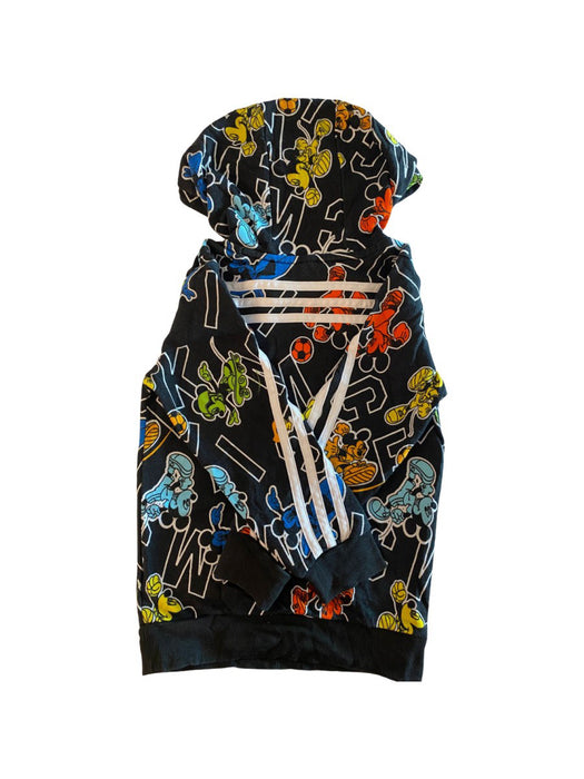 A Black Hooded Sweatshirts from Adidas in size 8Y for boy. (Back View)