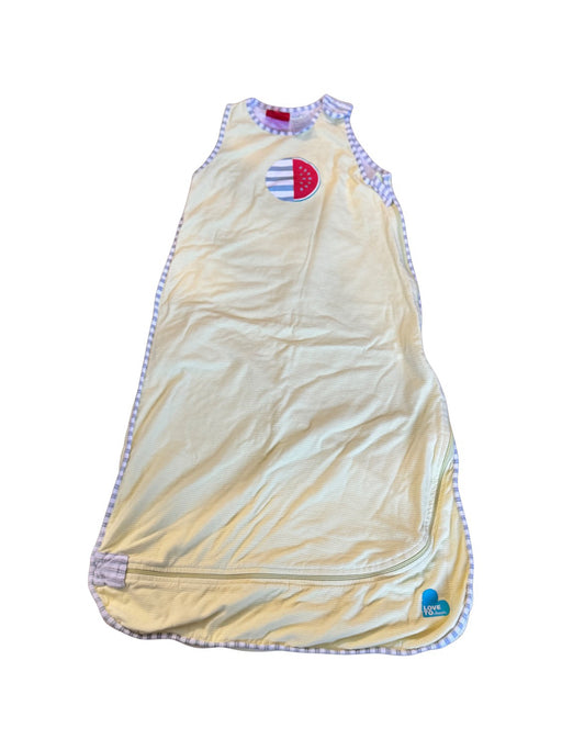 A Beige Sleepsacs from Love To Dream in size 12-18M for neutral. (Front View)