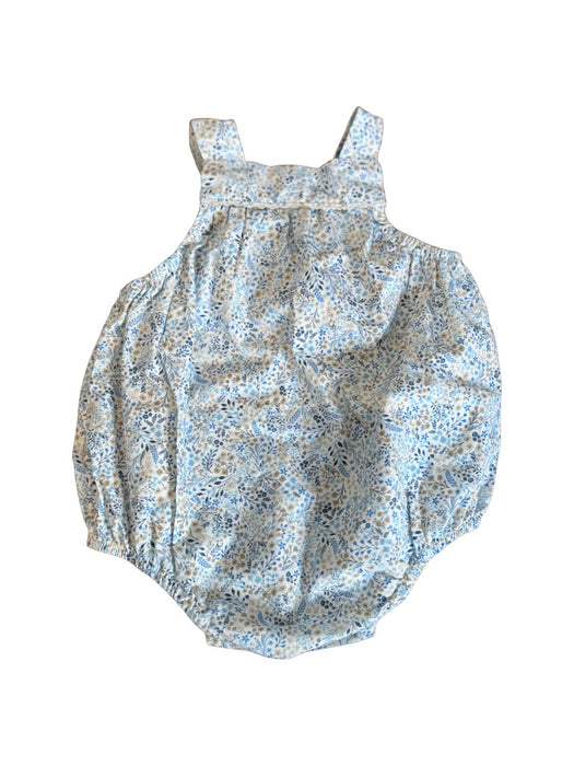 A Blue Sleeveless Rompers from Amaia in size 3-6M for neutral. (Back View)