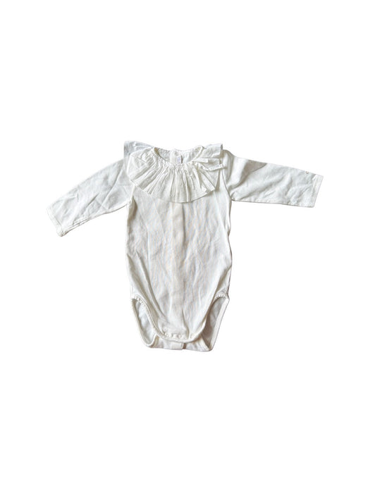 A White Long Sleeve Bodysuits from Chloe in size 0-3M for girl. (Front View)