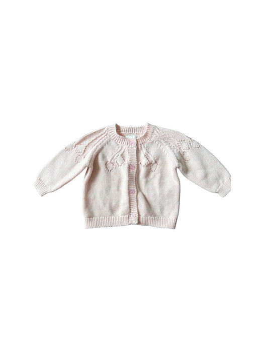 A Pink Cardigans from Bebe Organic in size 0-3M for girl. (Front View)