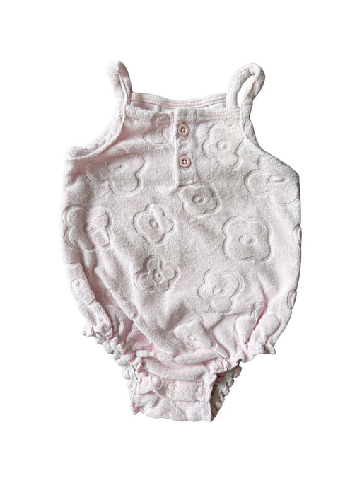 A Pink Sleeveless Rompers from Seed in size 3-6M for girl. (Front View)