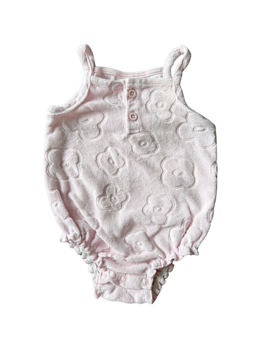 A Pink Sleeveless Rompers from Seed in size 3-6M for girl. (Front View)