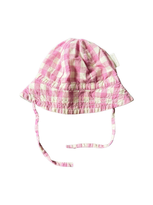 A Pink Sun Hats from Purebaby in size 0-3M for girl. (Front View)