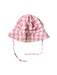 A Pink Sun Hats from Purebaby in size 0-3M for girl. (Front View)