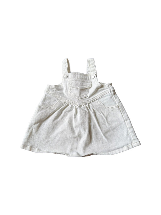 A White Overall Dresses from Seed in size 3-6M for girl. (Front View)