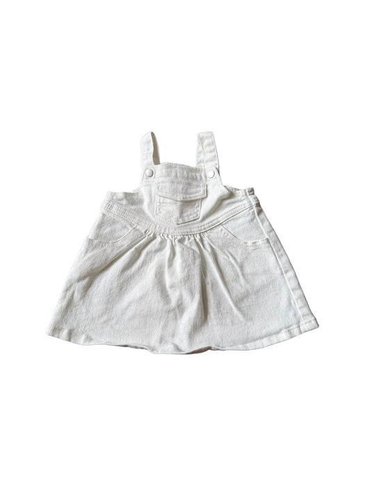 A White Overall Dresses from Seed in size 3-6M for girl. (Front View)