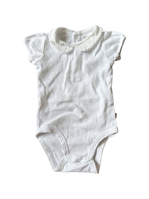 A White Short Sleeve Bodysuits from Jacadi in size 0-3M for neutral. (Front View)