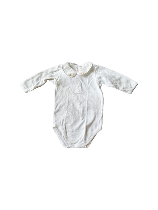 A White Long Sleeve Bodysuits from Bonpoint in size 6-12M for neutral. (Front View)