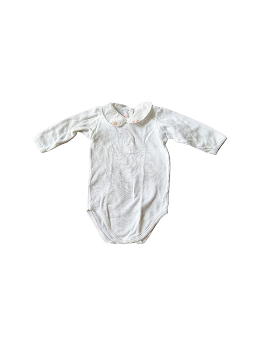 A White Long Sleeve Bodysuits from Bonpoint in size 6-12M for neutral. (Front View)