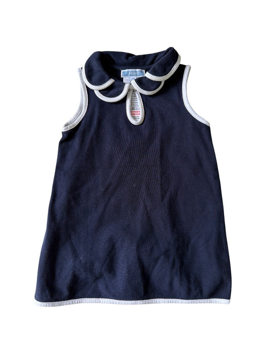 A Navy Sleeveless Dresses from Jacadi in size 6-12M for girl. (Front View)