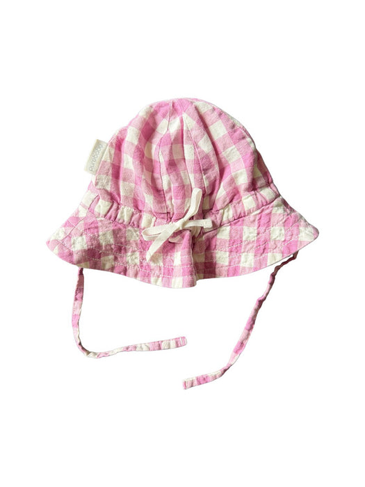 A Pink Sun Hats from Purebaby in size 0-3M for girl. (Back View)