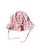 A Pink Sun Hats from Purebaby in size 0-3M for girl. (Back View)