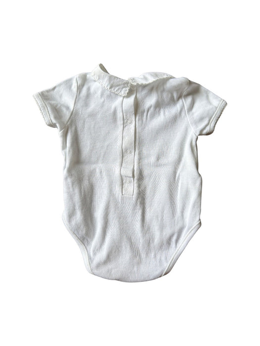 A White Short Sleeve Bodysuits from Bonnet à Pompon in size 6-12M for girl. (Back View)