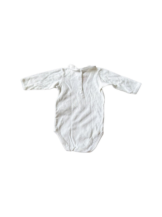 A White Long Sleeve Bodysuits from Bonpoint in size 6-12M for neutral. (Back View)