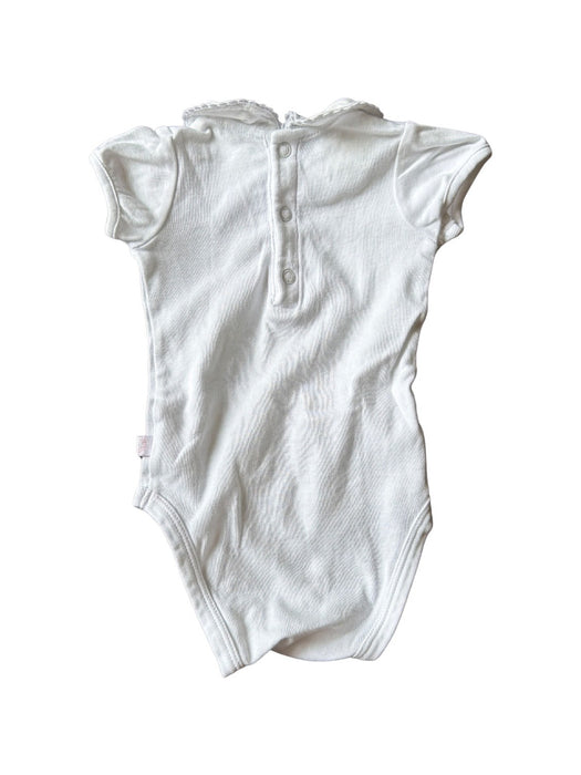 A White Short Sleeve Bodysuits from Jacadi in size 0-3M for neutral. (Back View)