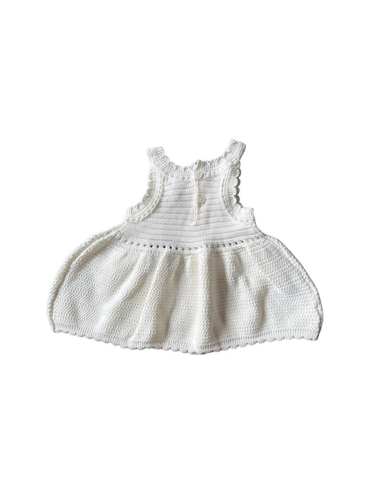 A White Sleeveless Dresses from Country Road in size 3-6M for girl. (Back View)