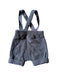 A Blue Overall Shorts from Jacadi in size 3-6M for girl. (Back View)
