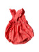 A Red Sleeveless Rompers from Purebaby in size 0-3M for girl. (Back View)