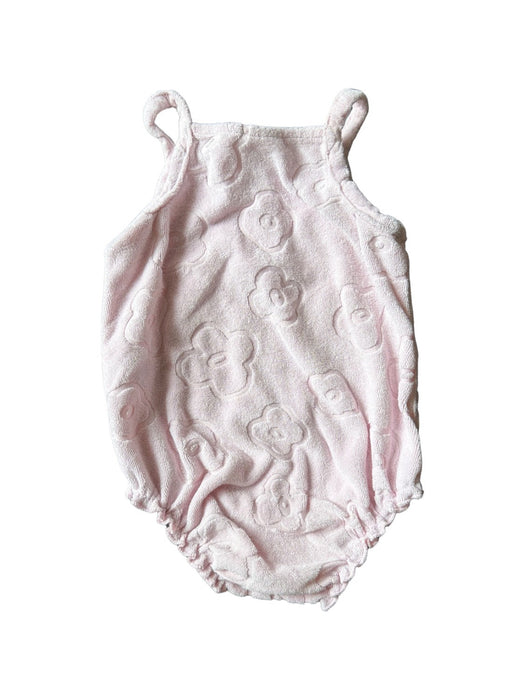 A Pink Sleeveless Rompers from Seed in size 3-6M for girl. (Back View)
