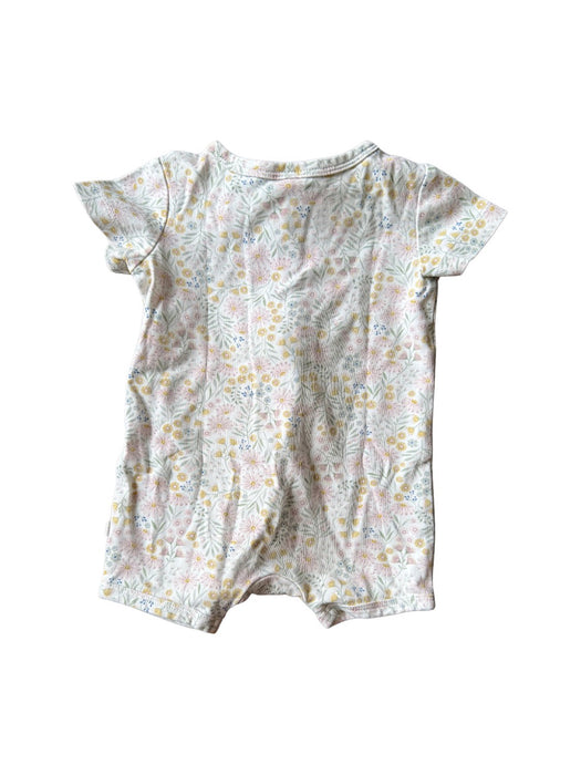 A White Short Sleeve Rompers from Bebe Organic in size 3-6M for girl. (Back View)