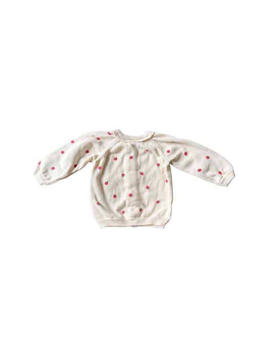 A Beige Cardigans from Nature Baby in size 3-6M for girl. (Back View)