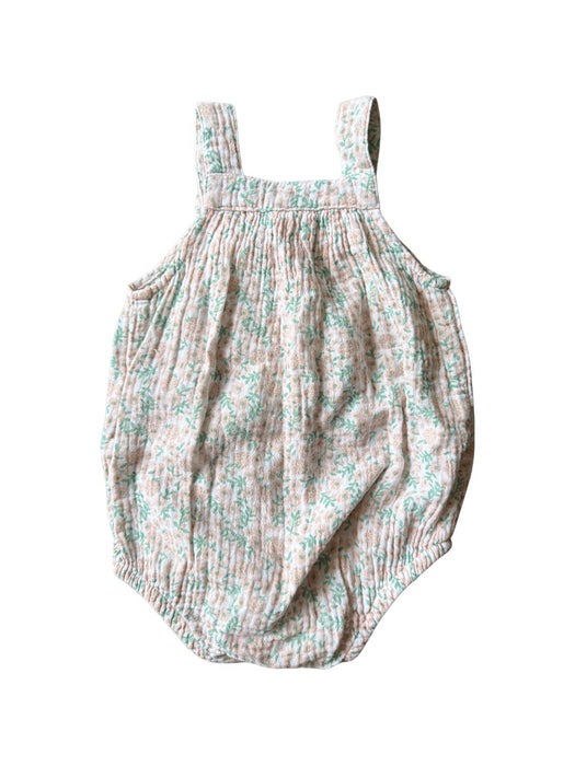 A Beige Sleeveless Rompers from Seed in size 3-6M for neutral. (Back View)