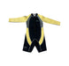 A Yellow Wetsuits from Minnex in size 6T for neutral. (Front View)