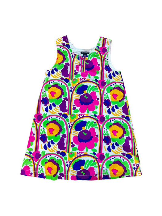 A Multicolour Sleeveless Dresses from Marimekko in size 5T for girl. (Front View)