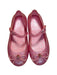 A Pink Flats from Mini Melissa in size 6T for girl. (Front View)
