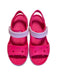 A Pink Sandals from Crocs in size 10Y for neutral. (Front View)