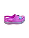 A Pink Slip Ons from Crocs in size 6T for girl. (Back View)