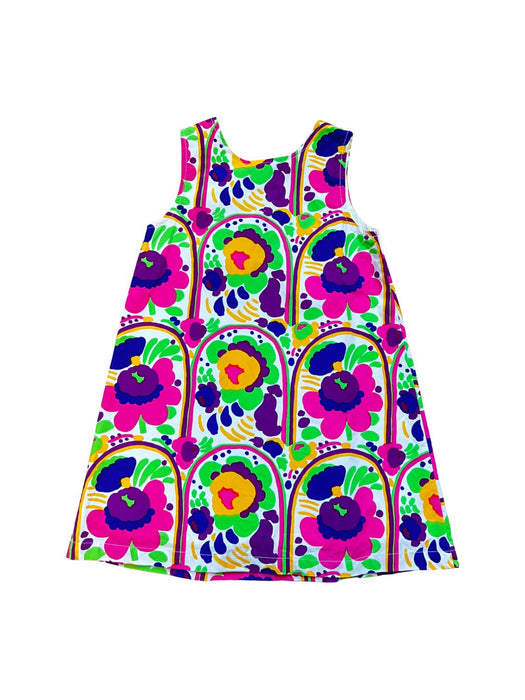 A Multicolour Sleeveless Dresses from Marimekko in size 5T for girl. (Back View)