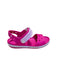 A Pink Sandals from Crocs in size 10Y for neutral. (Back View)