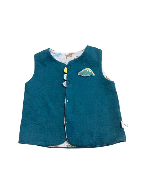 A Teal Outerwear Vests from Organic Mom in size 5T for boy. (Front View)