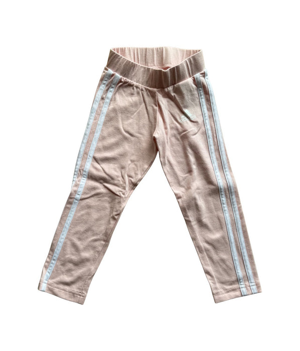 A Pink Sweatpants from Adidas in size 3T for girl. (Front View)
