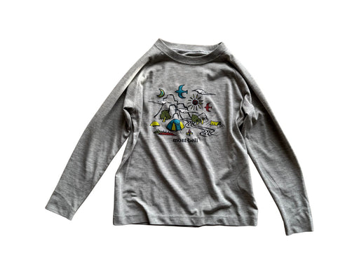 A Grey Long Sleeve T Shirts from Mont-bell in size 8Y for neutral. (Front View)