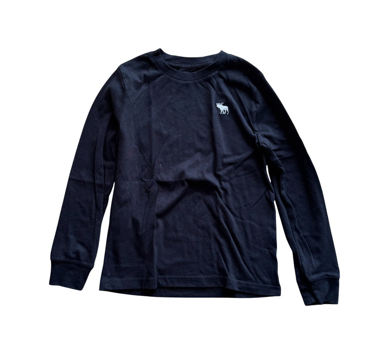 A Black Long Sleeve T Shirts from Abercrombie & Fitch in size 7Y for boy. (Front View)