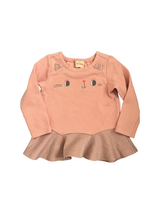 A Pink Long Sleeve Dresses from Momonittu in size 12-18M for girl. (Front View)