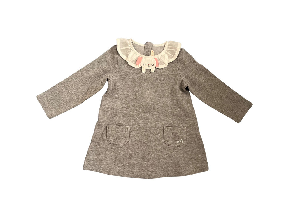 A Grey Long Sleeve Dresses from Momonittu in size 12-18M for girl. (Front View)