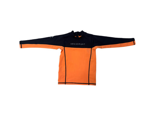 A Orange Rash Guards from Aquasport in size 6T for neutral. (Front View)