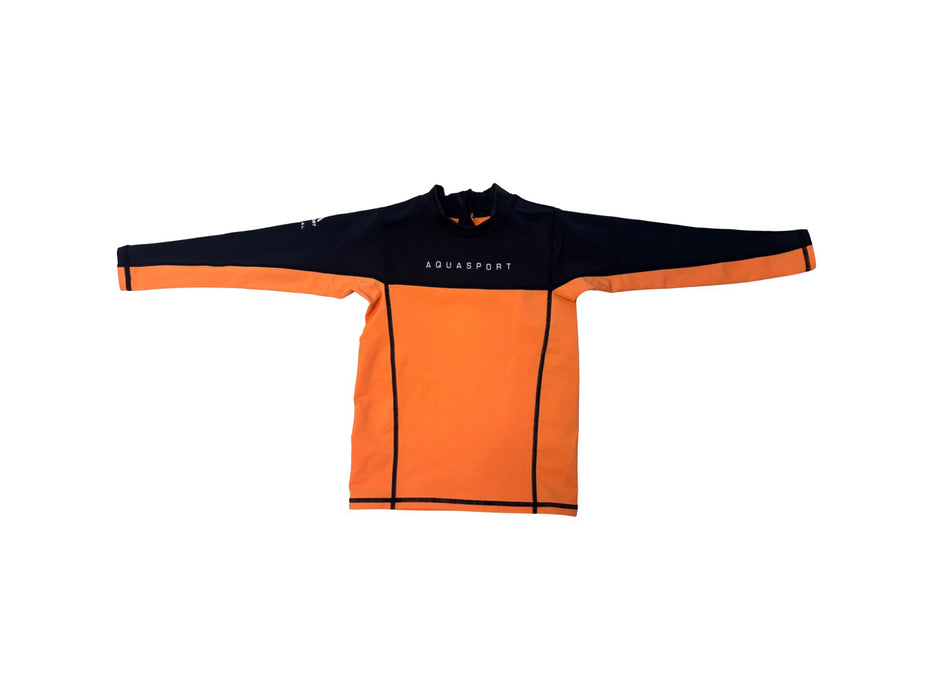 A Orange Rash Guards from Aquasport in size 6T for neutral. (Front View)