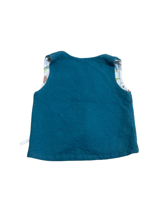 A Teal Outerwear Vests from Organic Mom in size 5T for boy. (Back View)