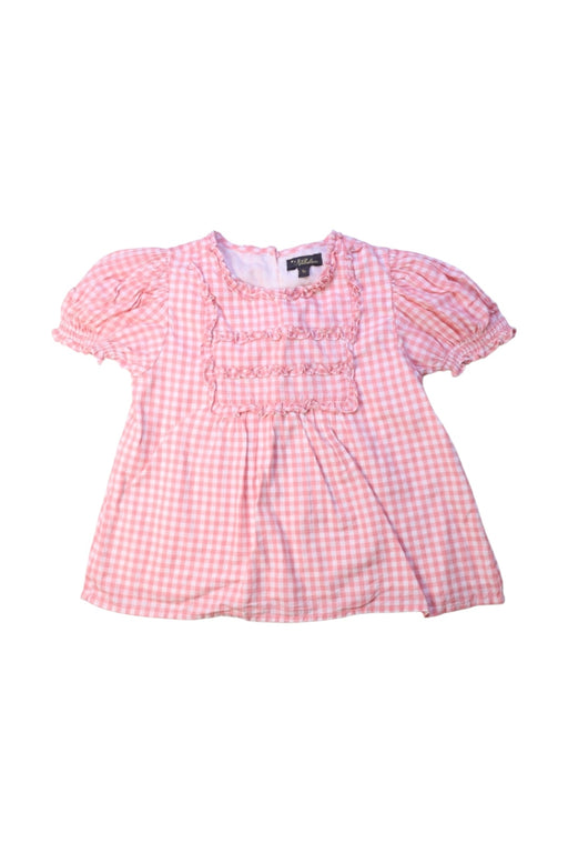 A Pink Short Sleeve Tops from Velveteen in size 6T for girl. (Front View)