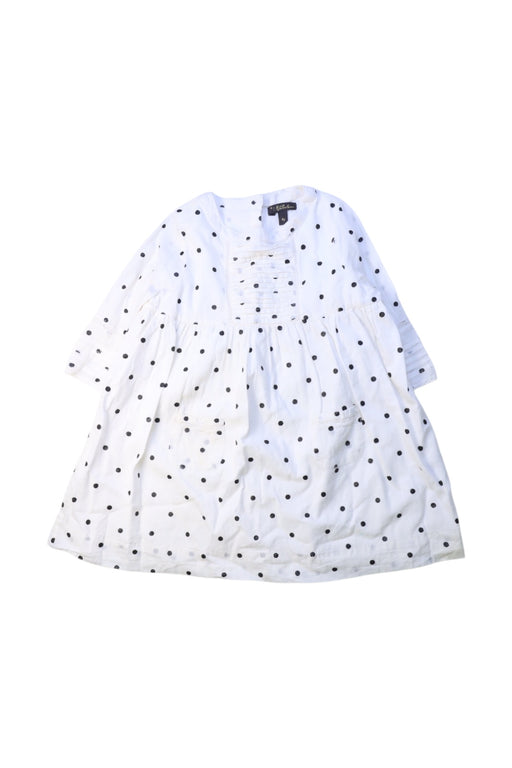 A White Long Sleeve Dresses from Velveteen in size 4T for girl. (Front View)